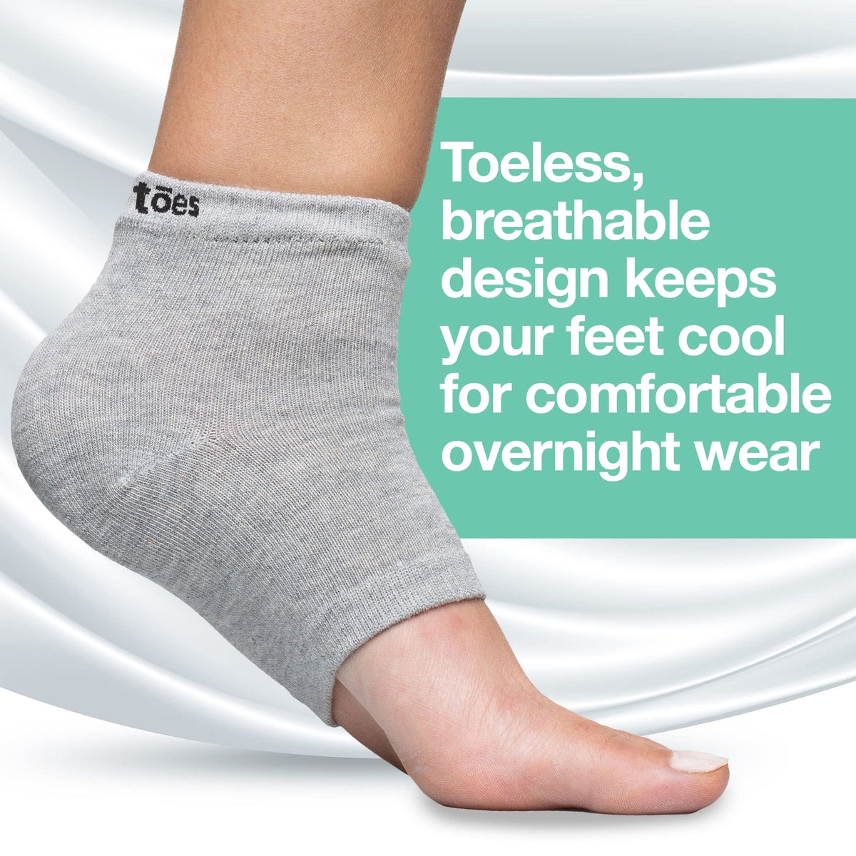 ZenToes Moisturizing Socks on feet, showcasing comfort