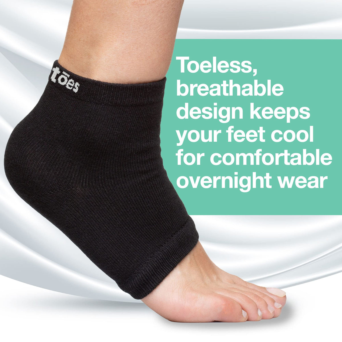 ZenToes Moisturizing Socks packaging on a soft surface