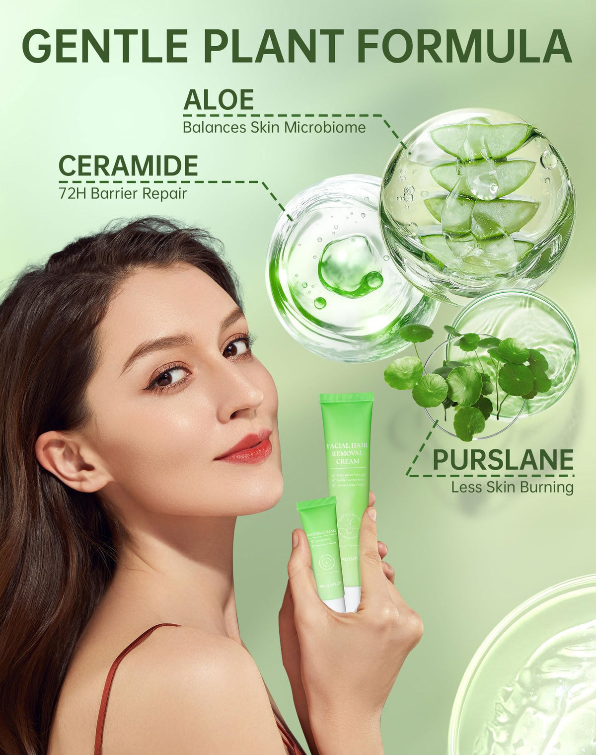 Zeponyx product usage on chin area for hair removal