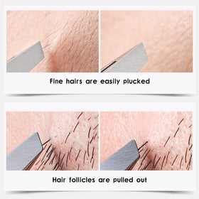 ZERNBER Eyebrow Tweezers angled tip for precision grooming