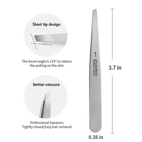 ZERNBER Eyebrow Tweezers angled view