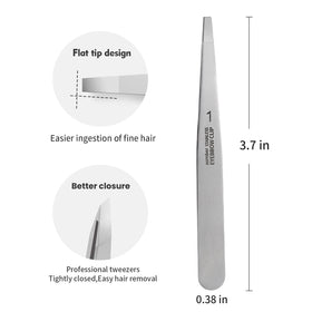 ZERNBER stainless steel tweezers side view