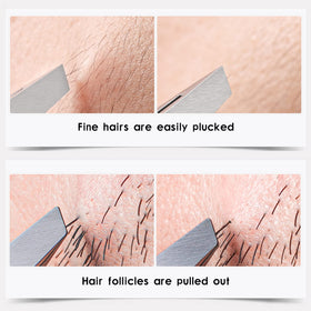 ZERNBER tweezers in hand for eyebrow shaping