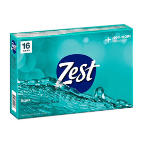 Zest Aqua Bar Soap front view with packaging