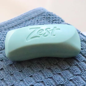 Zest Aqua Bar Soap in a bathroom setting