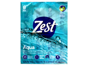 Zest Aqua Pure Cleansing Bar Soap individual bar close-up