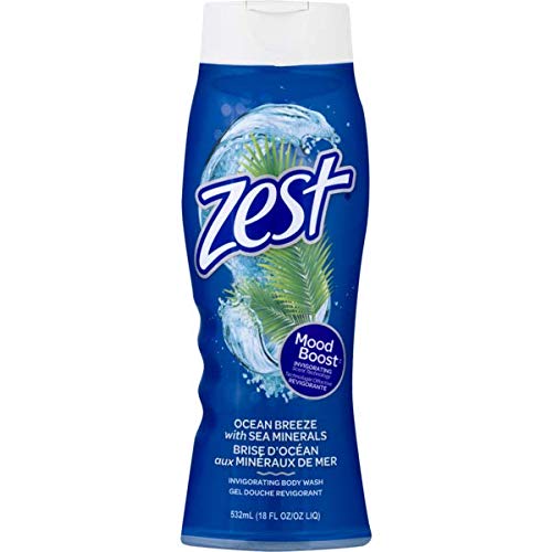 Zest Body Wash Ocean Breeze 18 Fl Oz bottle front view