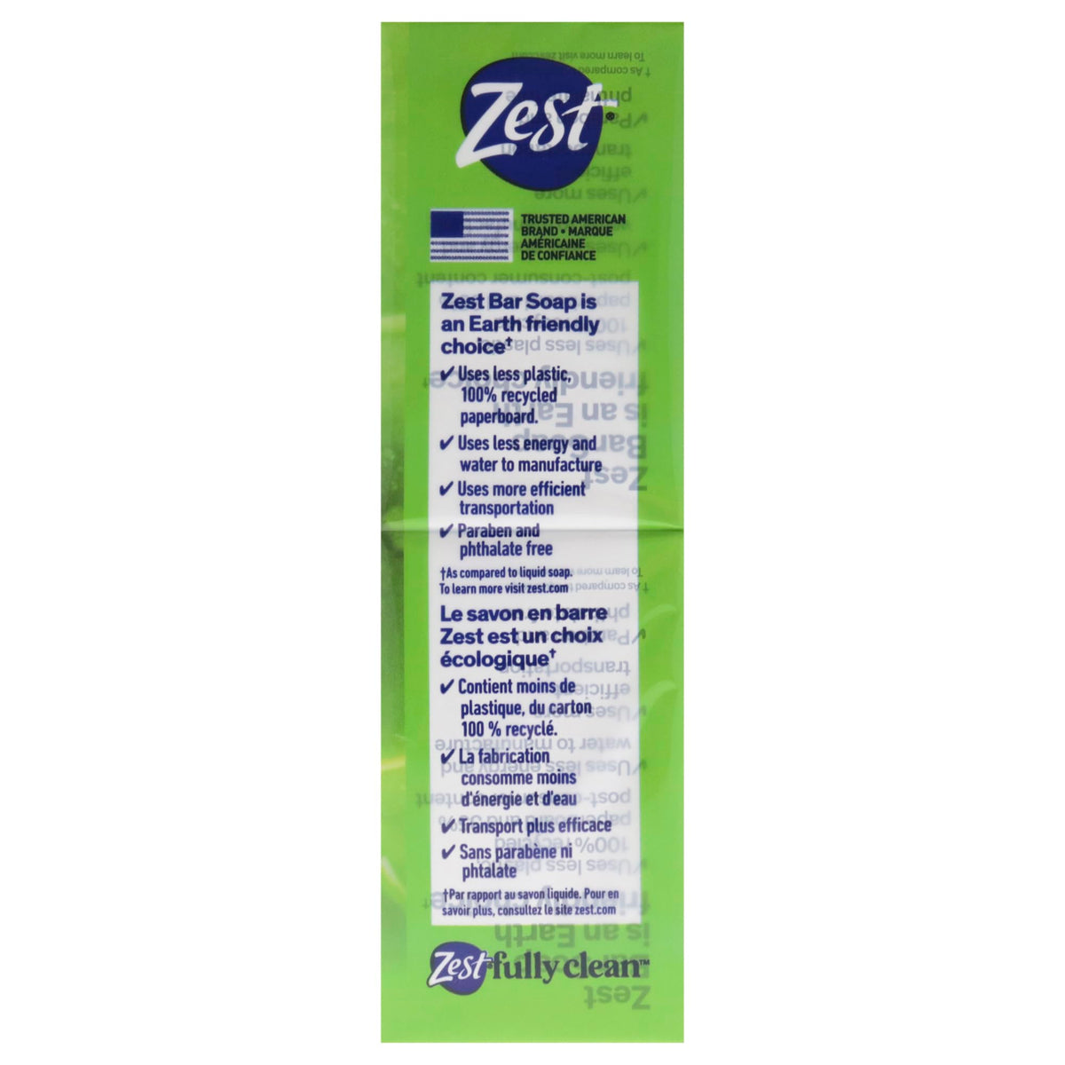 Zest soap lathering on skin