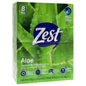 Zest soap packaging showing 8 bars