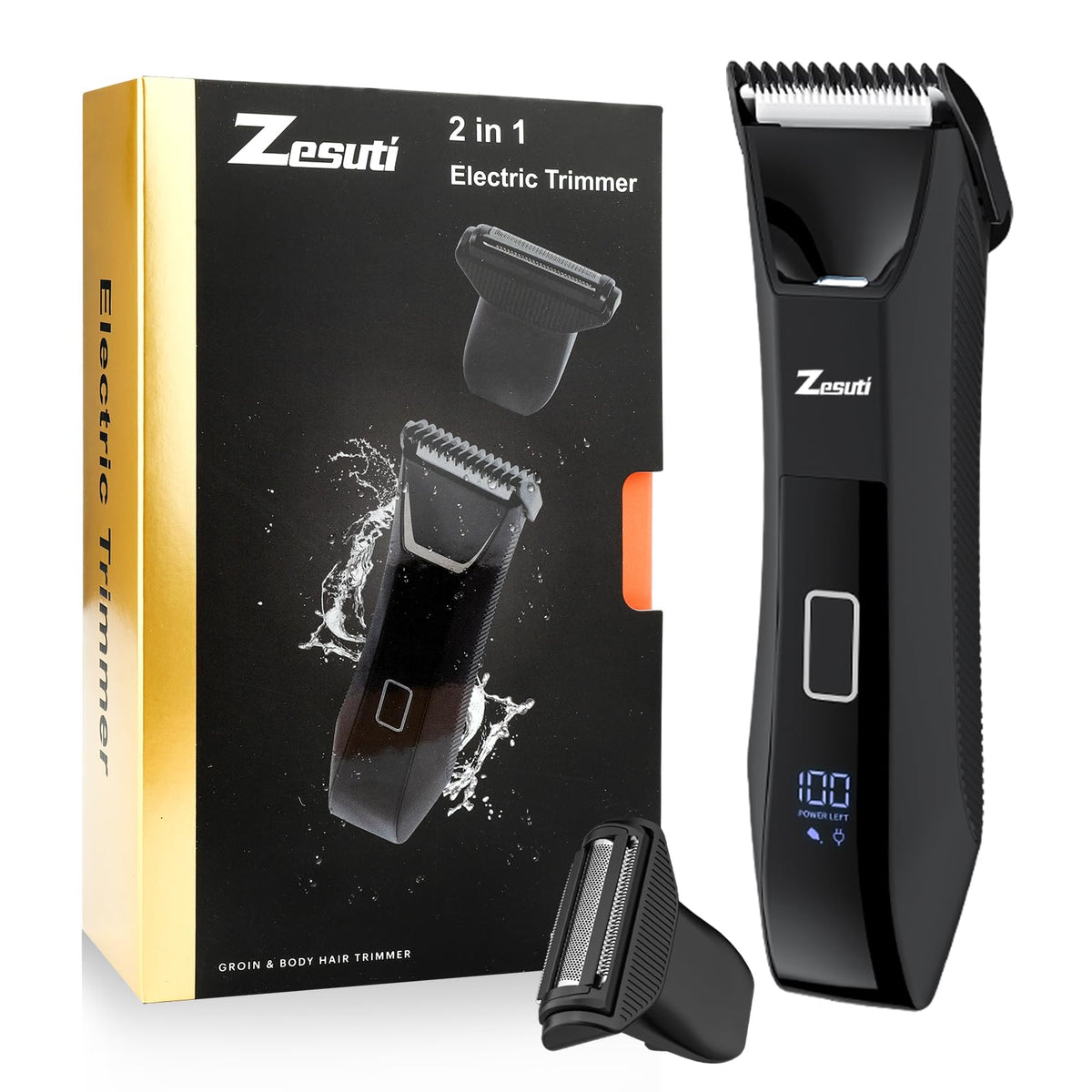 Zesuti Pubic Hair Trimmer close-up of long hair head