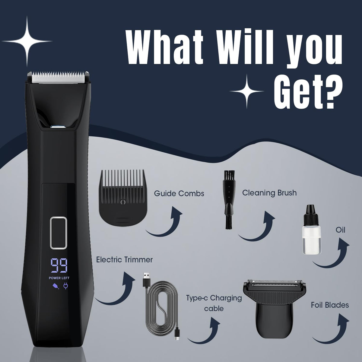Zesuti Pubic Hair Trimmer packaging with product details