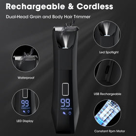 Zesuti Pubic Hair Trimmer with interchangeable shaving heads
