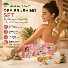 Zeutch body brush with natural bristles
