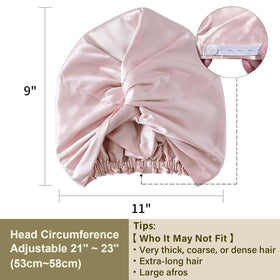 ZIMASILK 22 Momme Silk Bonnet on a mannequin head