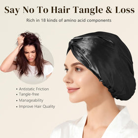 ZIMASILK 22 Momme Silk Bonnet packaging and care instructions