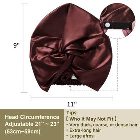 ZIMASILK 22 Momme Silk Bonnet side view