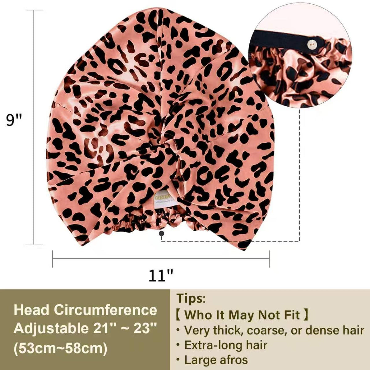 ZIMASILK 22 Momme Silk Bonnet worn by a model