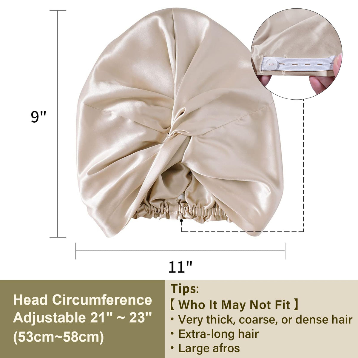 ZIMASILK silk bonnet displayed on a pillow