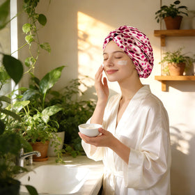 ZIMASILK Silk Bonnet in a gift-wrapped presentation
