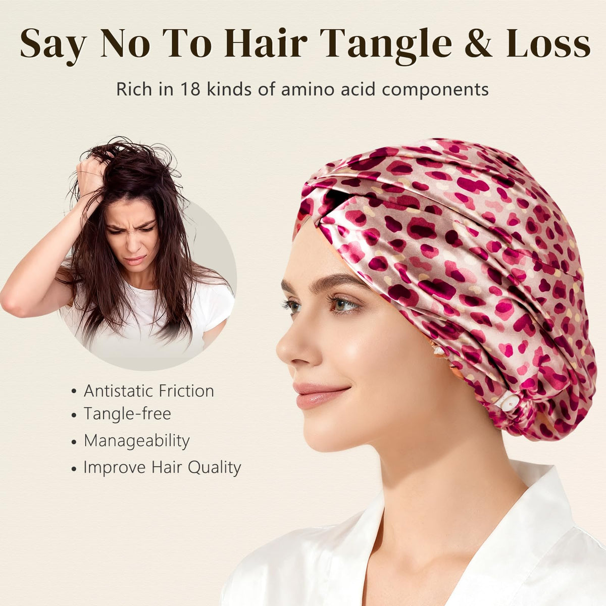 ZIMASILK Silk Bonnet in packaging