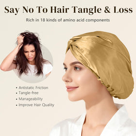 ZIMASILK silk bonnet laid flat on a surface
