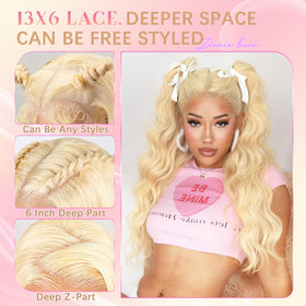Zinnia 30 Inch 613 Lace Front Wig close-up of the lace front