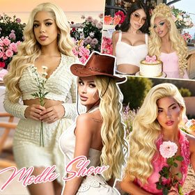 Zinnia 30 Inch 613 Lace Front Wig with adjustable straps and combs