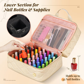 Zippered mesh pocket of YOREPEK Nail Polish Organizer