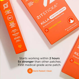 ZitSticka Killa Acne Extra Strength Microdart Pimple Patch application on skin