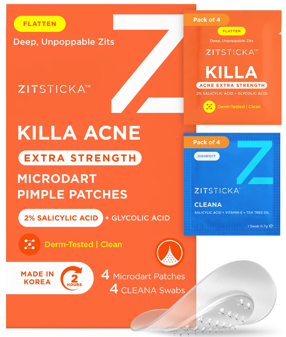 ZitSticka Killa Acne Extra Strength Microdart Pimple Patch box front view