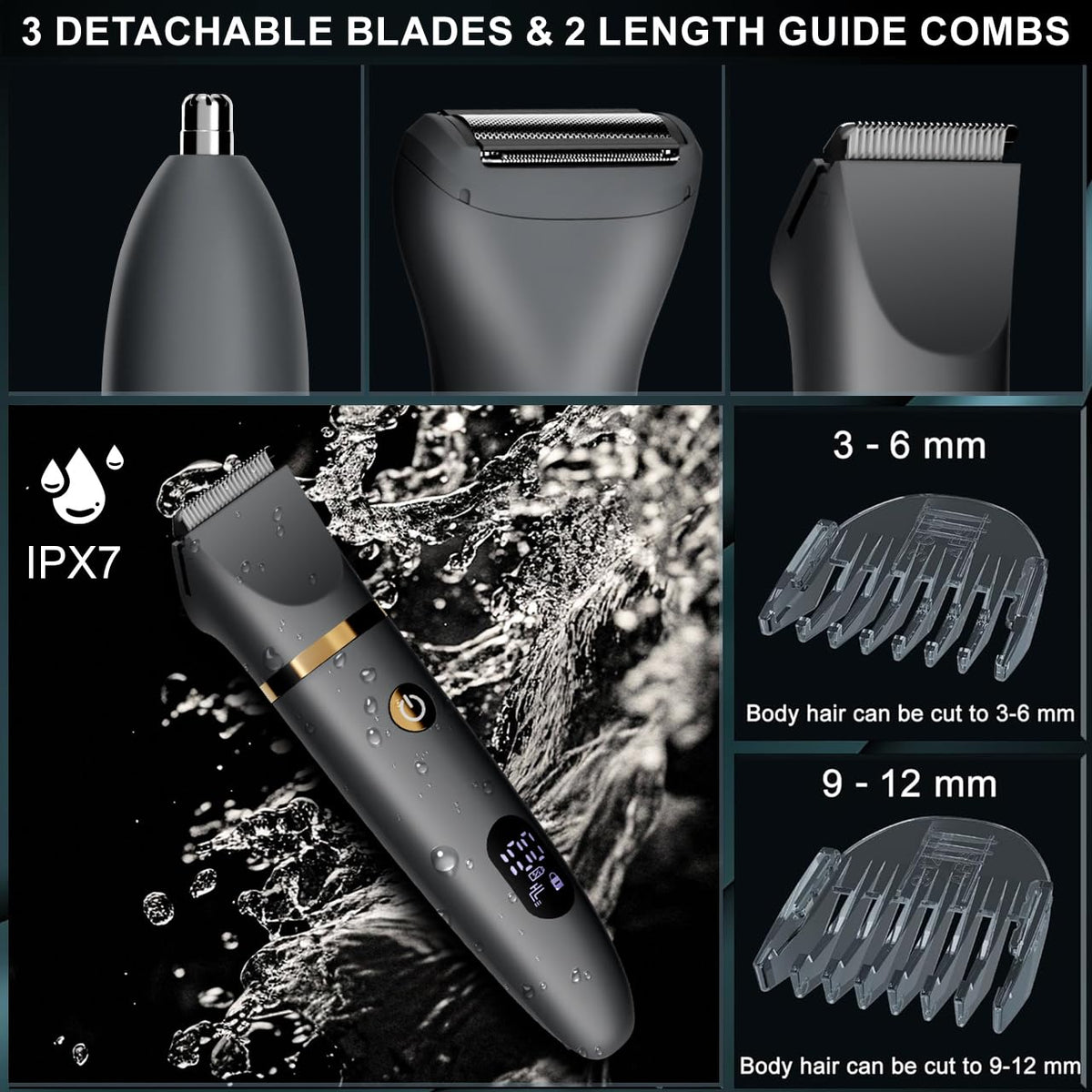 Zivelier Men Ball Shaver with USB-C charging cable