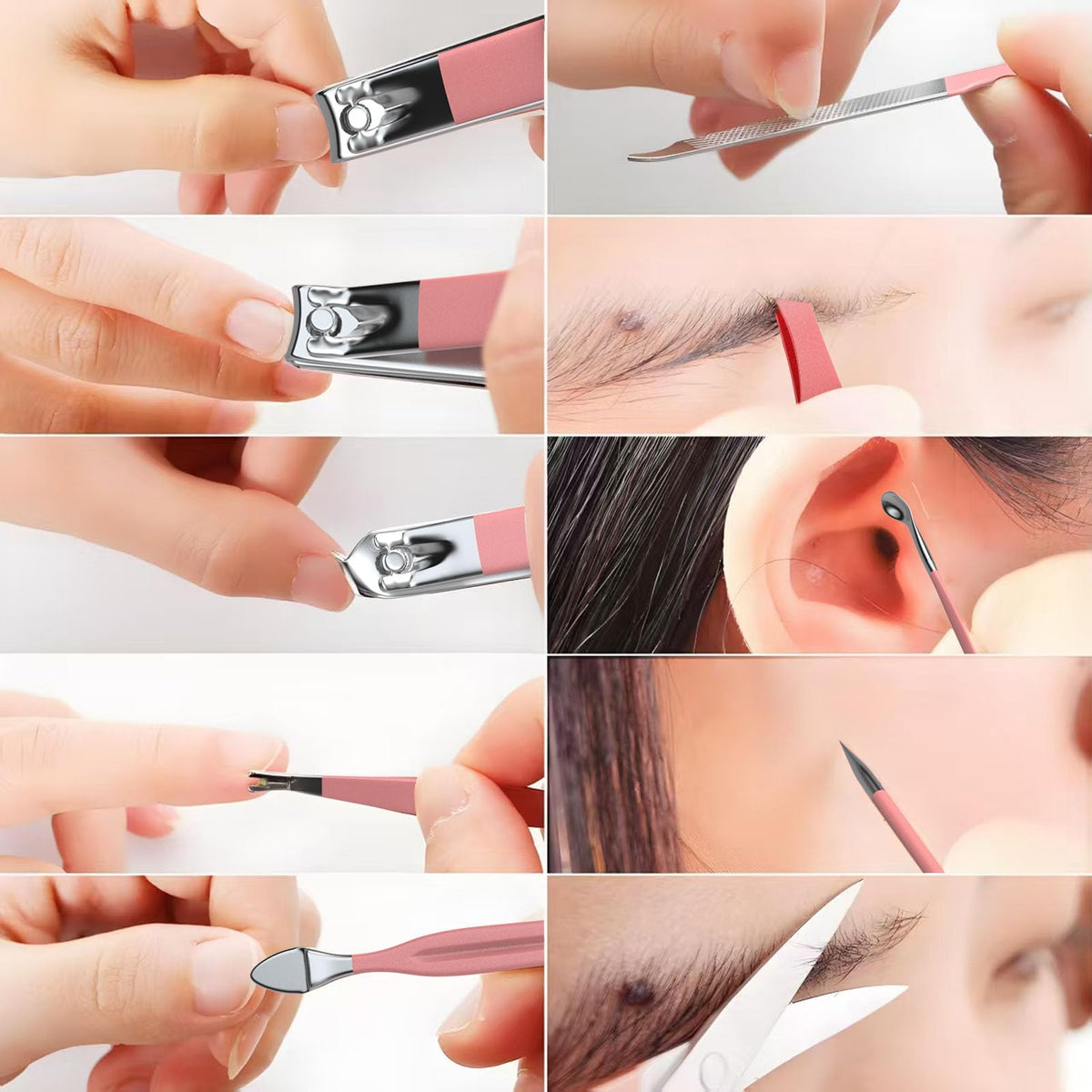 ZIZZON 18 in 1 Manicure Set displayed with tools laid out
