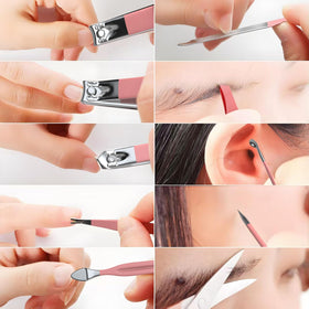 ZIZZON 18 in 1 Manicure Set displayed with tools laid out