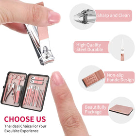 ZIZZON grooming tools including tweezers and nail file