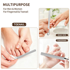 ZIZZON nail file held in hand for size reference