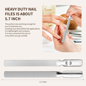 ZIZZON nail file with dimensions displayed