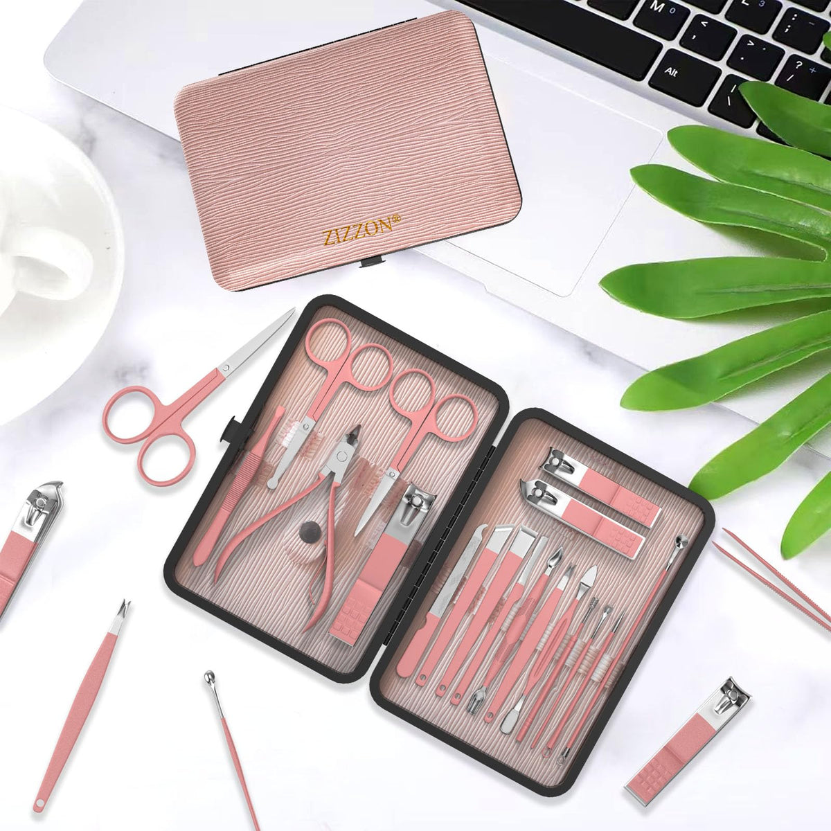 ZIZZON professional manicure set with various tools