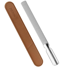 ZIZZON stainless steel nail file double sided front view