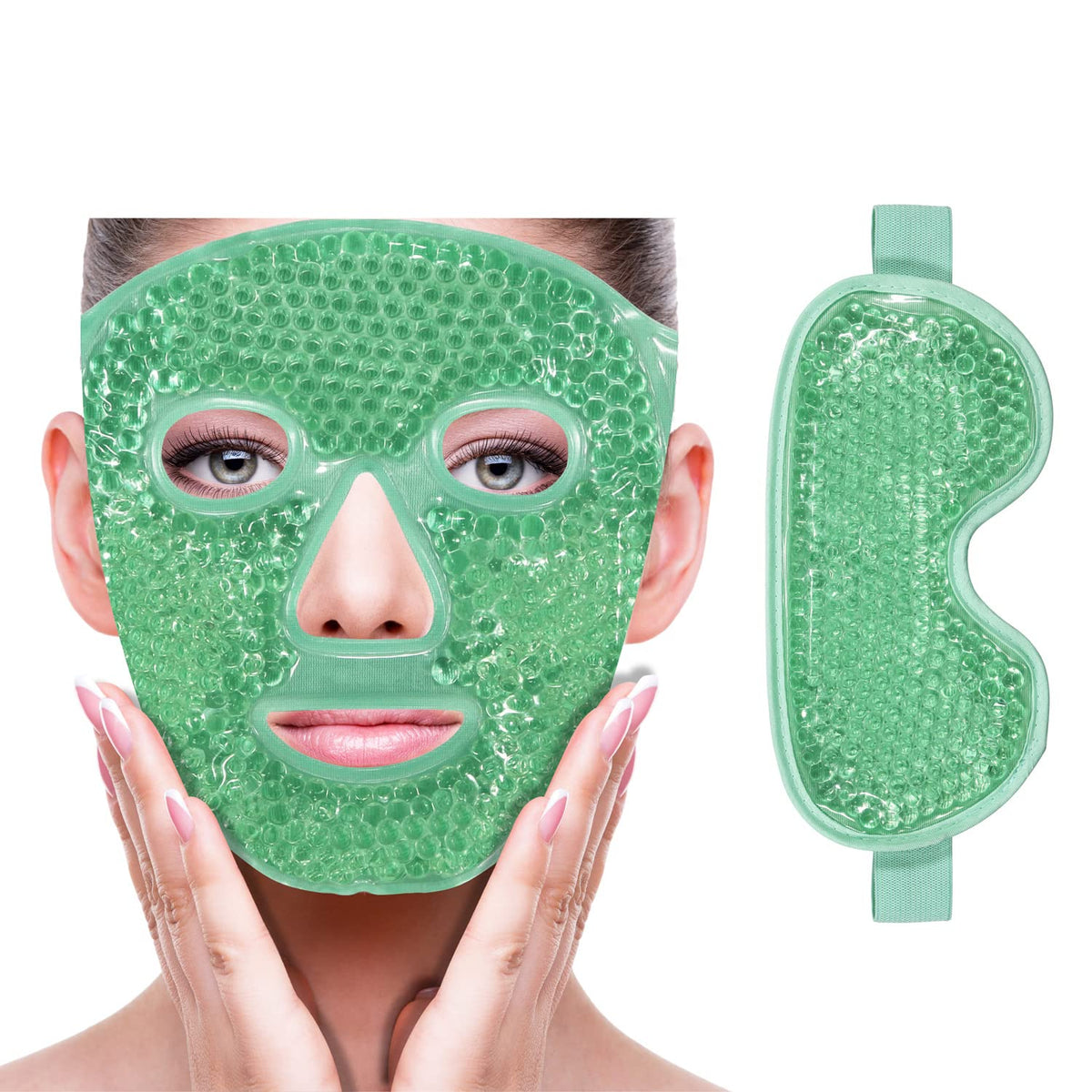 ZNÖCUETÖD Cooling Mask front view with gel-filled design