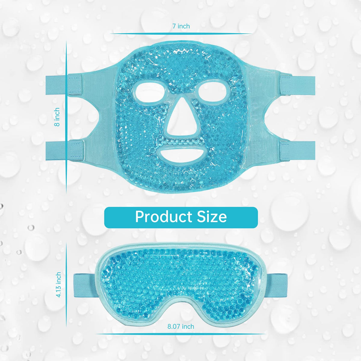 ZNÖCUETÖD Cooling Mask Ice Pack being applied to face