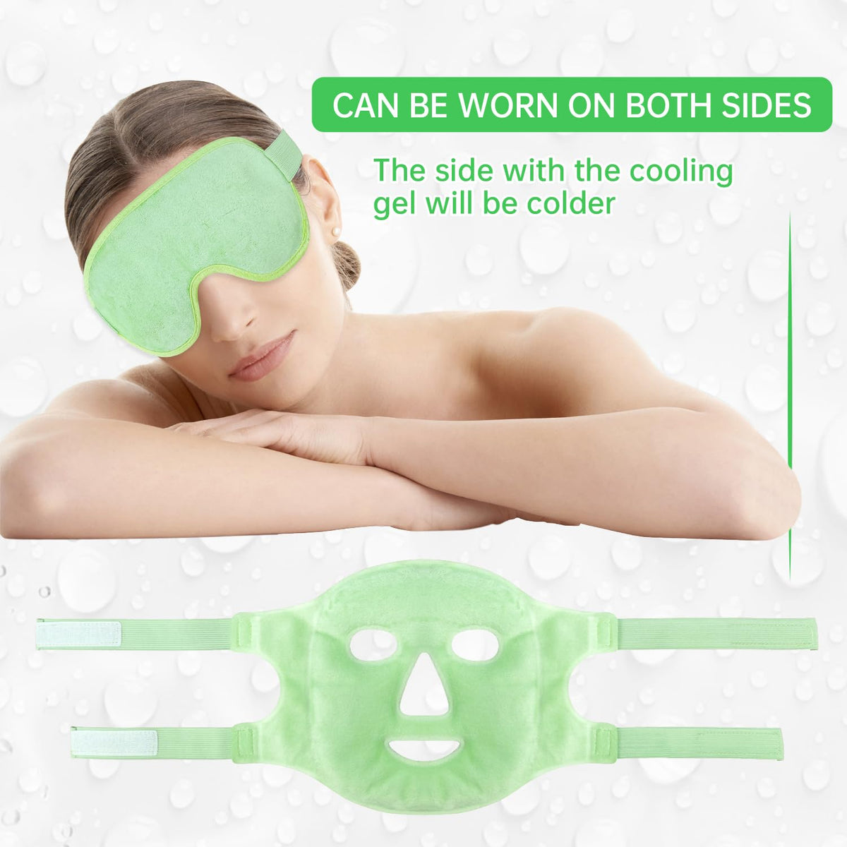 ZNÖCUETÖD Cooling Mask Ice Pack being used on face