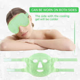 ZNÖCUETÖD Cooling Mask Ice Pack being used on face