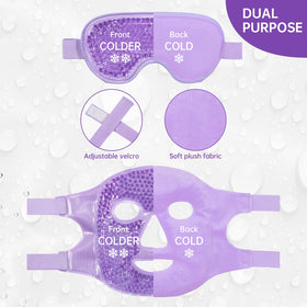 ZNÖCUETÖD Cooling Mask Ice Pack close-up of soft plush side