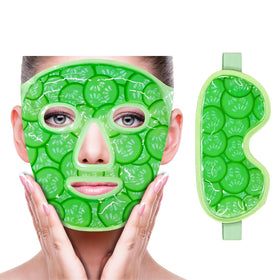 ZNÖCUETÖD Cooling Mask Ice Pack front view with plush backing