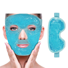 ZNÖCUETÖD Cooling Mask Ice Pack front view with soft fabric side