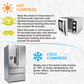 ZNÖCUETÖD Cooling Mask Ice Pack heated in microwave