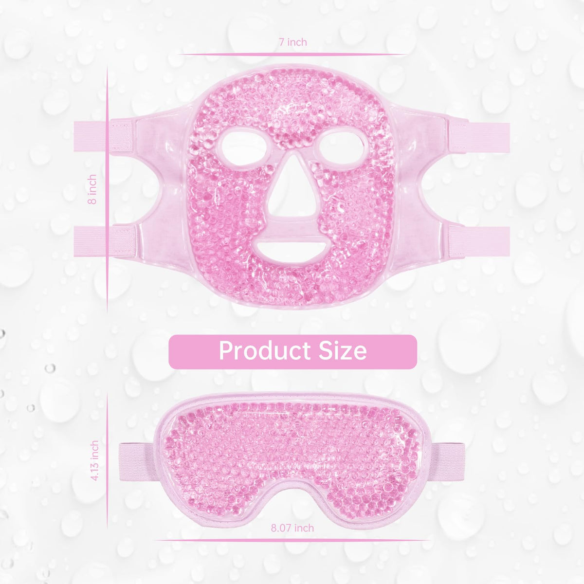 ZNÖCUETÖD Cooling Mask Ice Pack in use on a person's face