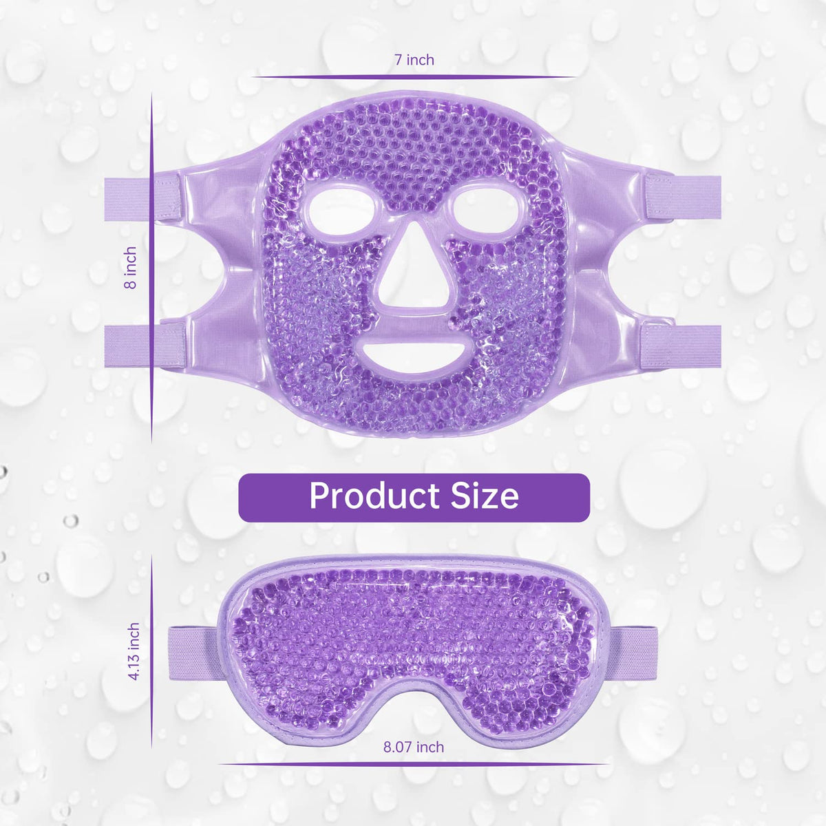 ZNÖCUETÖD Cooling Mask Ice Pack in use on a person's face