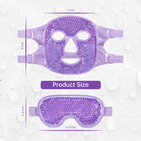ZNÖCUETÖD Cooling Mask Ice Pack in use on a person's face
