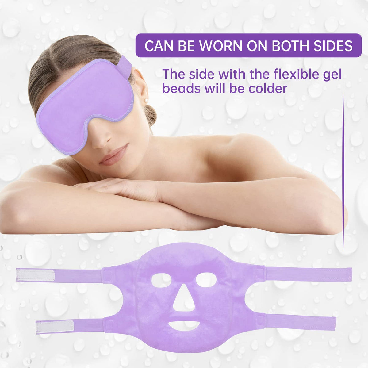 ZNÖCUETÖD Cooling Mask Ice Pack on a table with beauty products